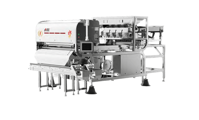Stainless steel belt color sorter for seafood